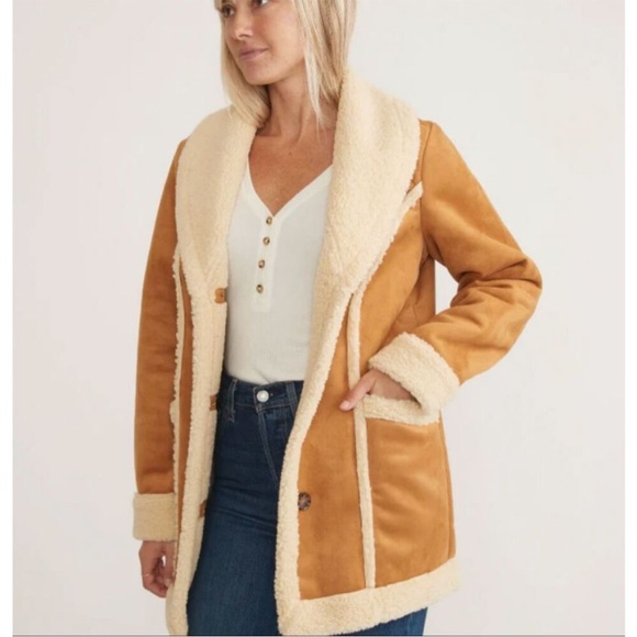 Marine Layer Jackets & Blazers - Marine Layer Penny Lane Faux Shearling-Lined Coat